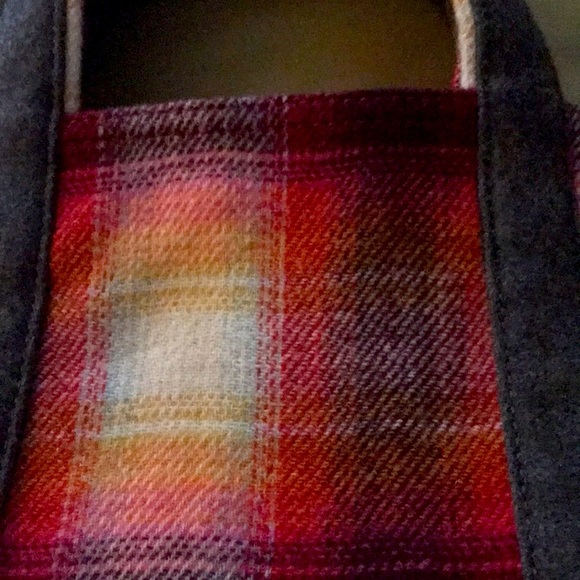 PRICE FIRM! NWOT. Pendleton for Gap Plaid Wool/Cotton/Poly Tote. Pristine! - Picture 5 of 12